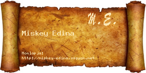 Miskey Edina névjegykártya