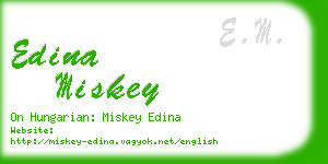 edina miskey business card